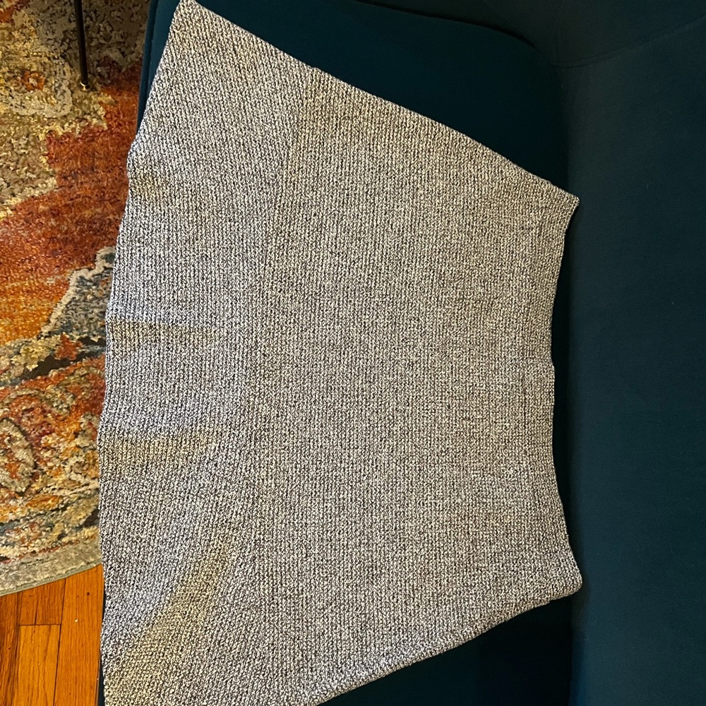 LOFT Women's Textured Gray Mini Skirt